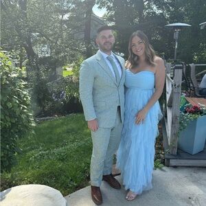 Light blue tulle dress